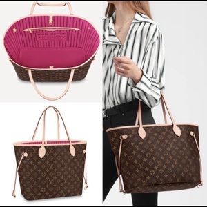 2021 NEW Louis Vuitton Neverfull MM Monogram Pouch